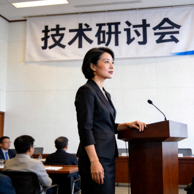 爱游戏体育官网首席技术官李思颖女士在技术研讨会上的侧身照