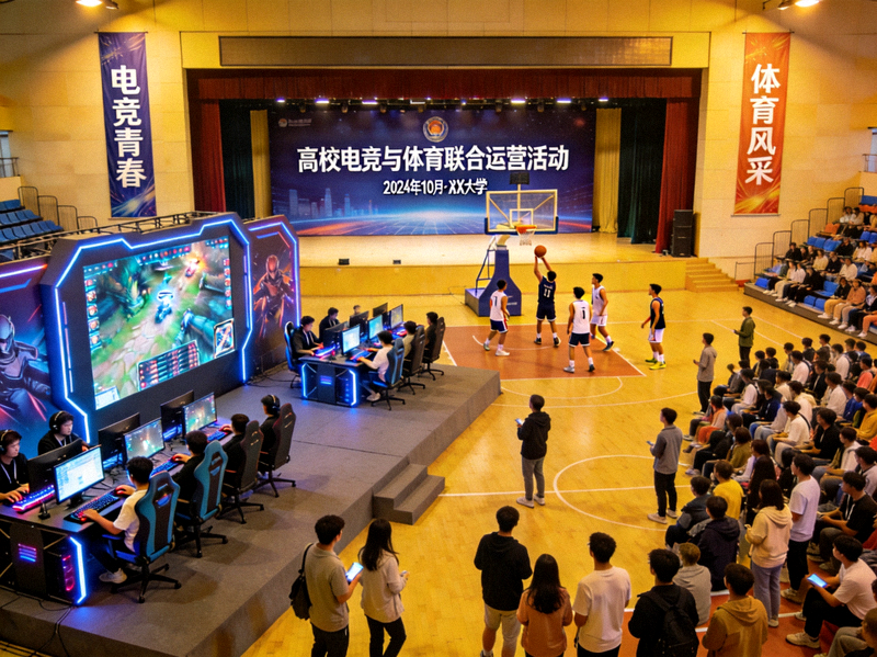 高校电竞赛事与体育赛事联合运营的线下活动现场