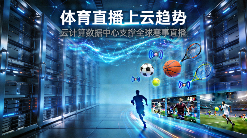 云计算数据中心内部，象征体育直播上云的趋势