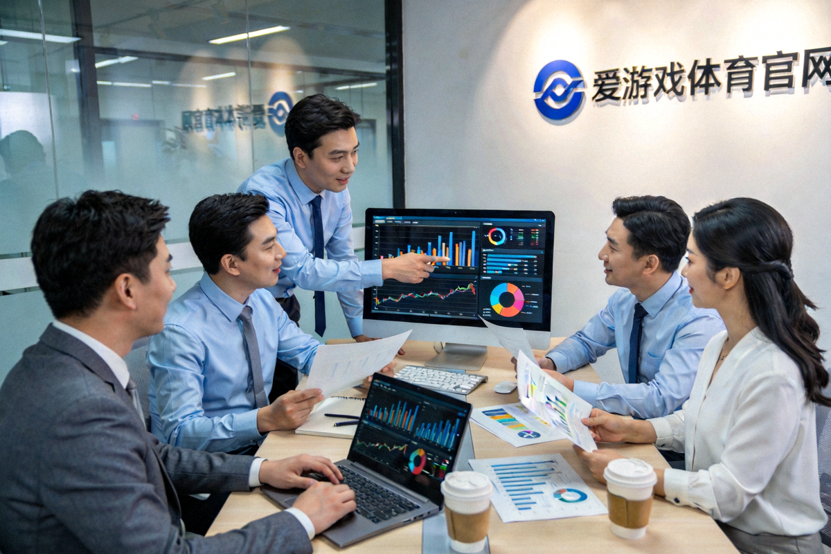 爱游戏体育官网观察团队工作场景 - 分析师正在讨论数据与报告