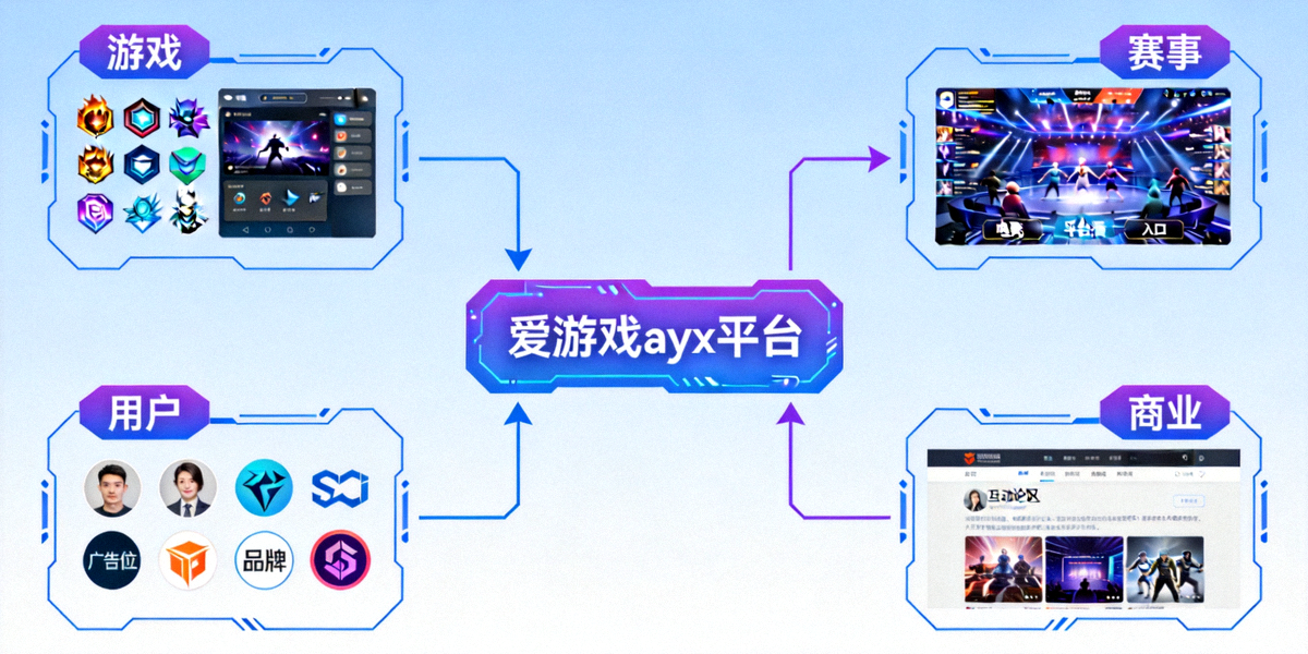爱游戏ayx平台在电竞产业生态中的角色定位图 - 连接游戏、赛事、用户与商业