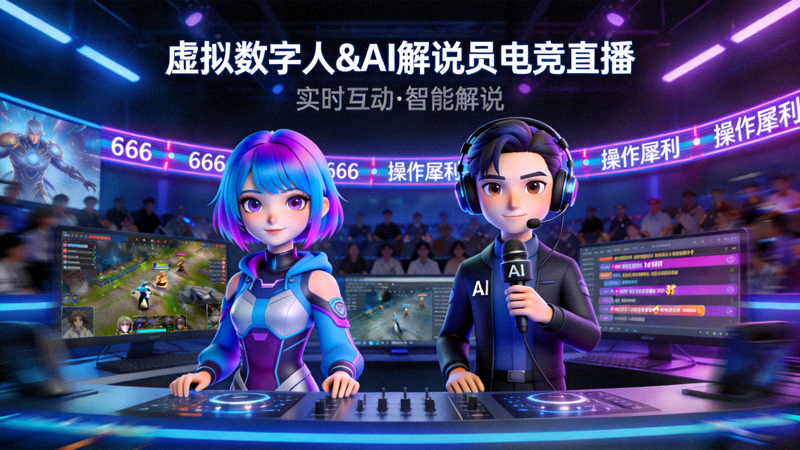 虚拟数字人与AI解说员在电竞直播中的应用场景