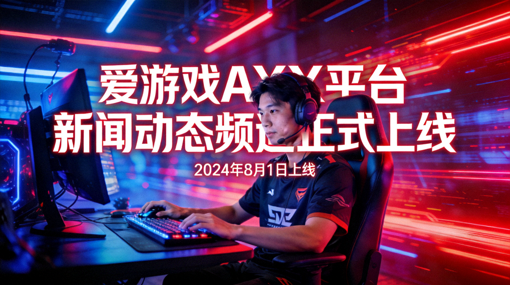 爱游戏AYX平台新闻动态频道正式上线，电竞选手在霓虹灯光下操作的场景