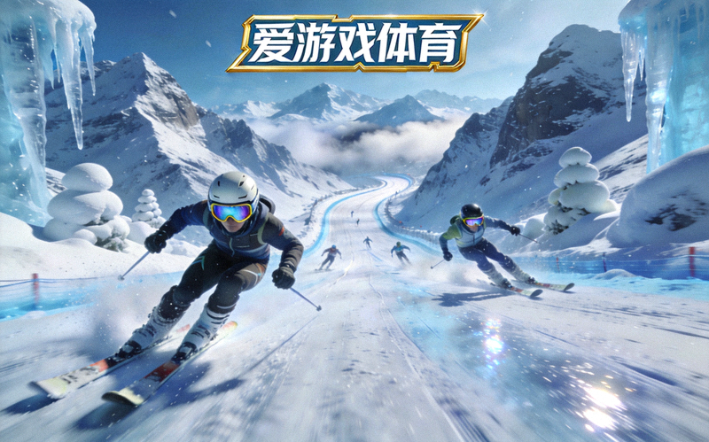 爱游戏体育极速滑雪雪境穿梭游戏画面 - 虚拟雪山速降竞速赛道全景